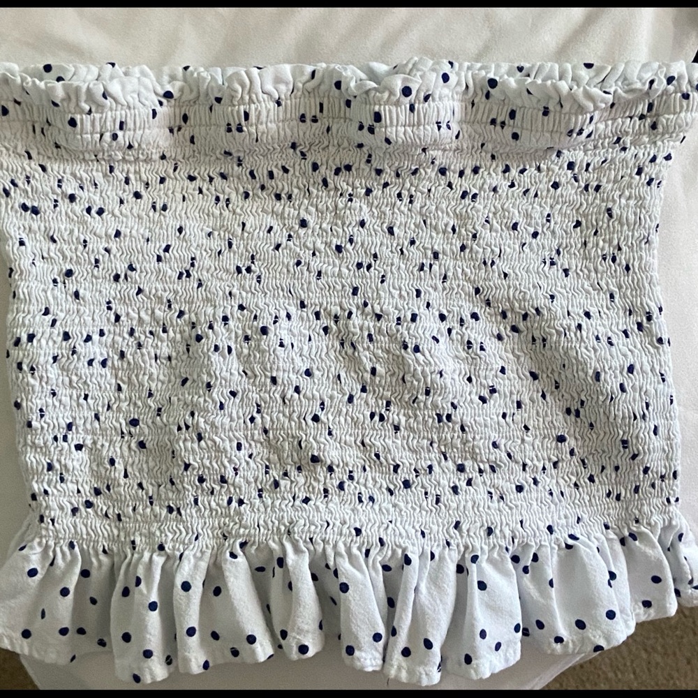 Smocked Polka Dot Tube Top